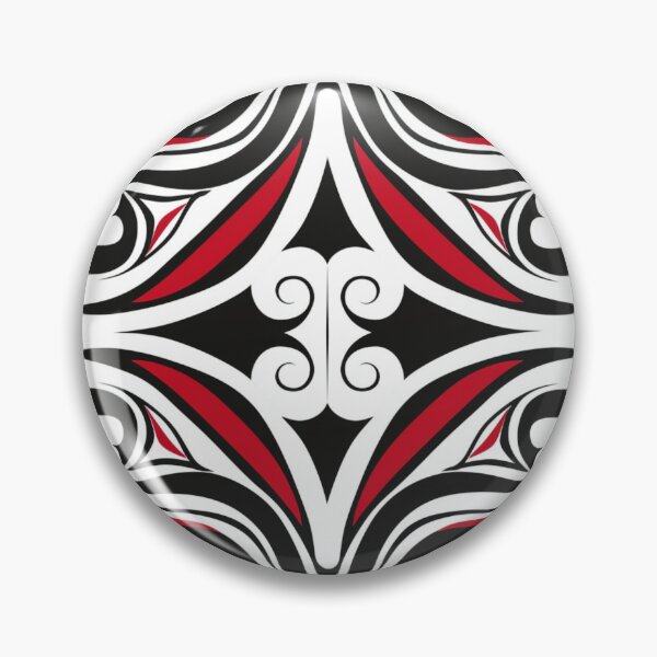 Item preview, Kowhaiwhai Miki (Black And Red) Pattern designed and sold by GrinGalore.