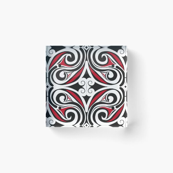 Item preview, Kowhaiwhai Miki (Black And Red) Pattern designed and sold by GrinGalore.