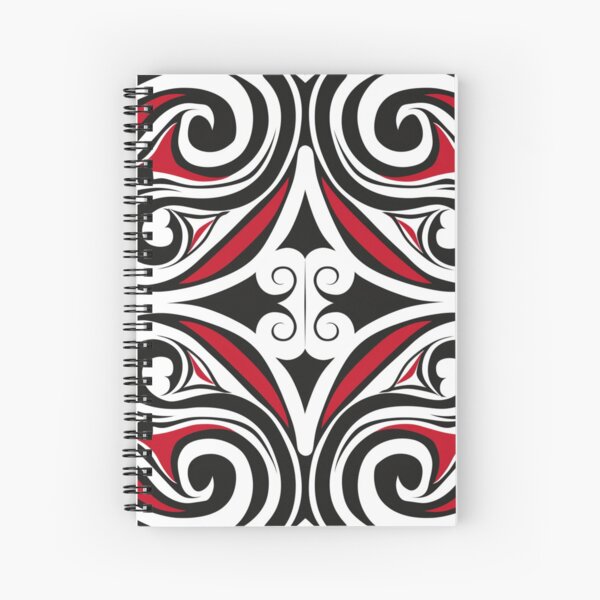 Item preview, Kowhaiwhai Miki (Black And Red) Pattern designed and sold by GrinGalore.