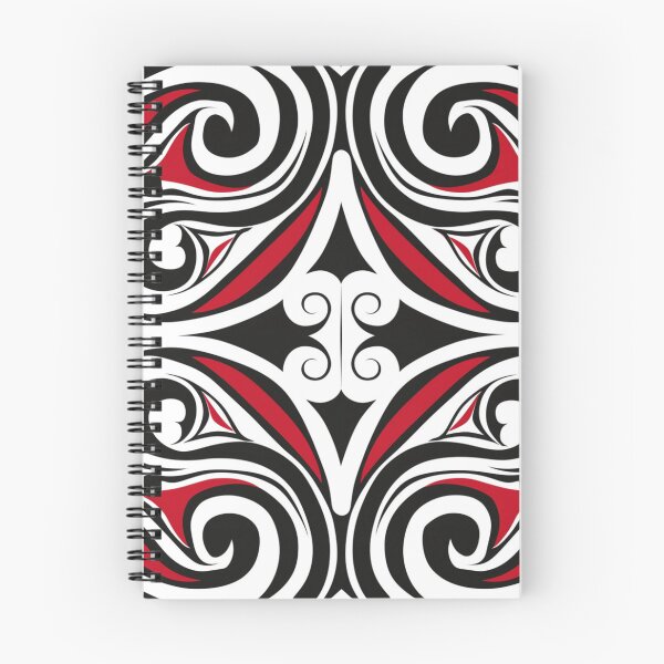 Item preview, Kowhaiwhai Miki (Black And Red) Pattern designed and sold by GrinGalore.