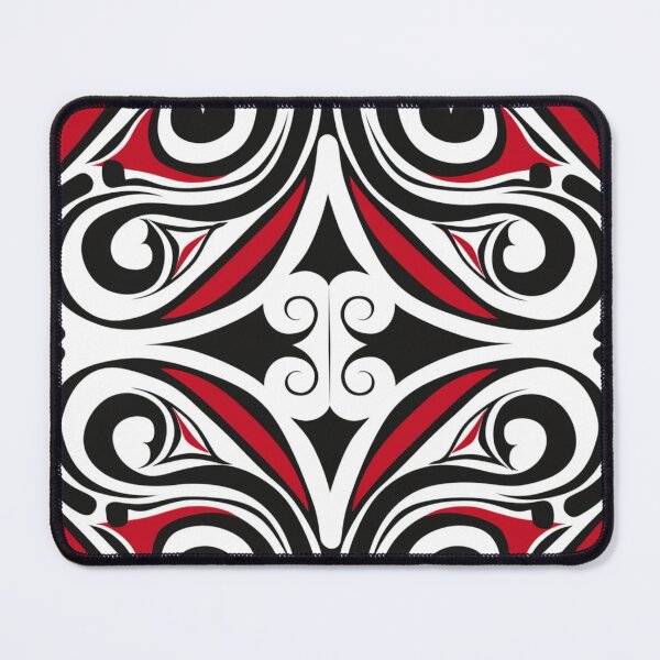 Item preview, Kowhaiwhai Miki (Black And Red) Pattern designed and sold by GrinGalore.