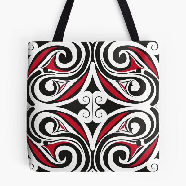 Item preview, Kowhaiwhai Miki (Black And Red) Pattern designed and sold by GrinGalore.