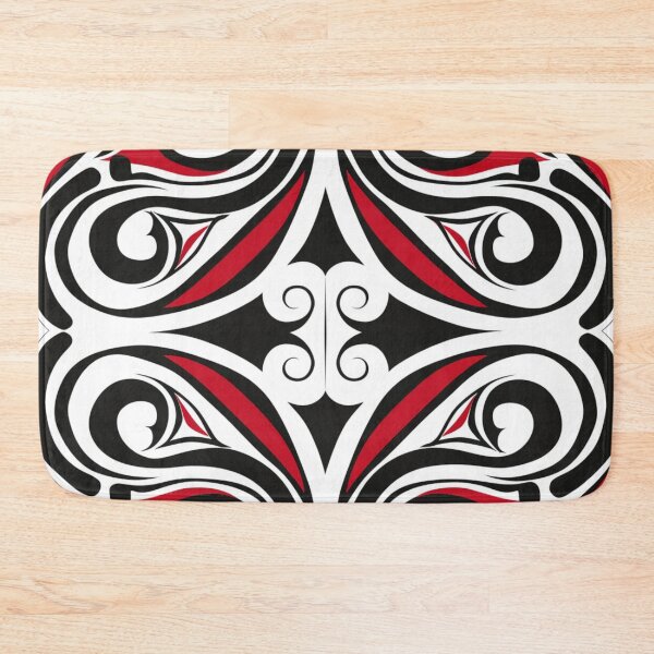 Item preview, Kowhaiwhai Miki (Black And Red) Pattern designed and sold by GrinGalore.