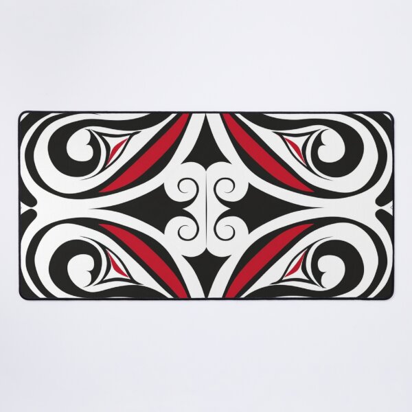 Item preview, Kowhaiwhai Miki (Black And Red) Pattern designed and sold by GrinGalore.