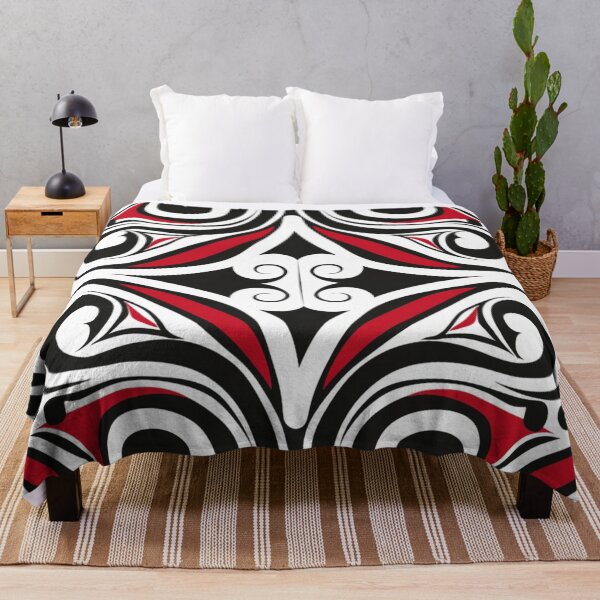 Item preview, Kowhaiwhai Miki (Black And Red) Pattern designed and sold by GrinGalore.