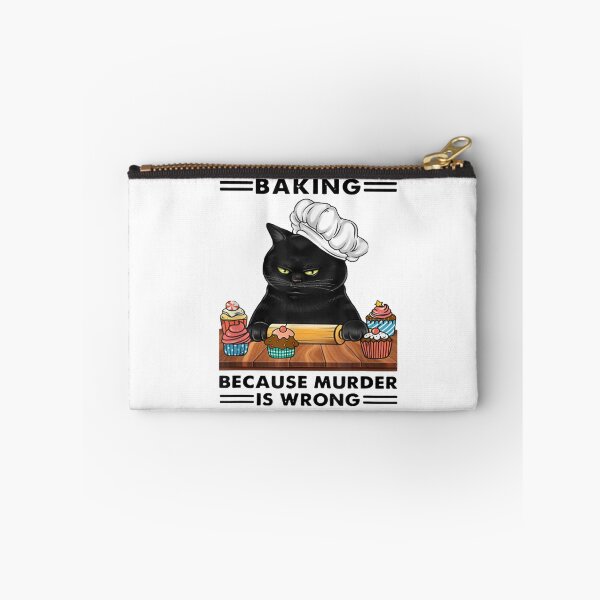 Item preview, Black Cat Baking Because Murder Is Wrong Cat Lover designed and sold by BanBay.