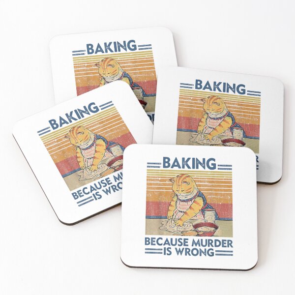 Item preview, Black Cat Baking Because Murder Is Wrong Cat Lover designed and sold by BanBay.