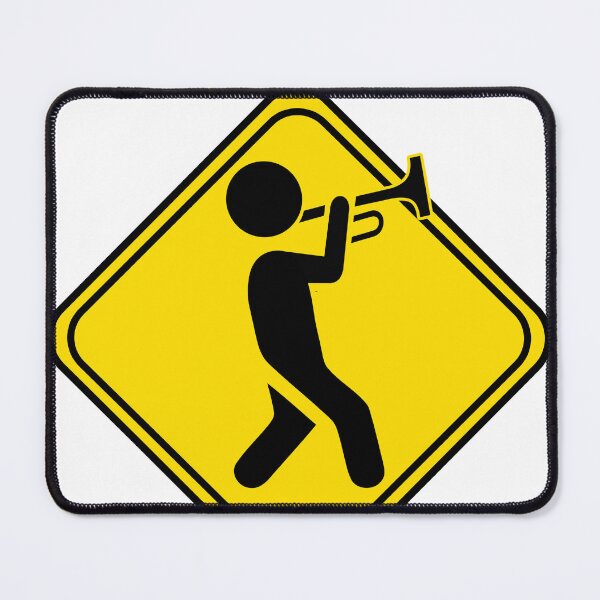 Item preview, CAUTION - Trumpet player ZONE designed and sold by pyrotrombone.