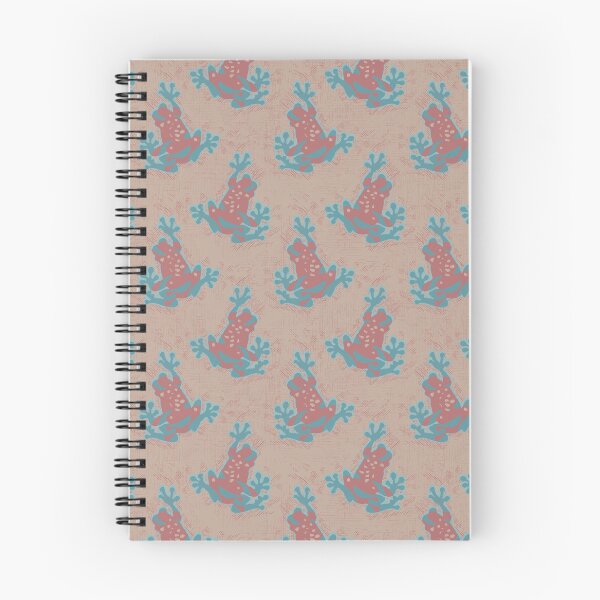 Item preview, Enchanted Frogs Whimsical Coral and Blue Amphibian Dance - A Nature Lover's Dream Pattern designed and sold by Barvatika.