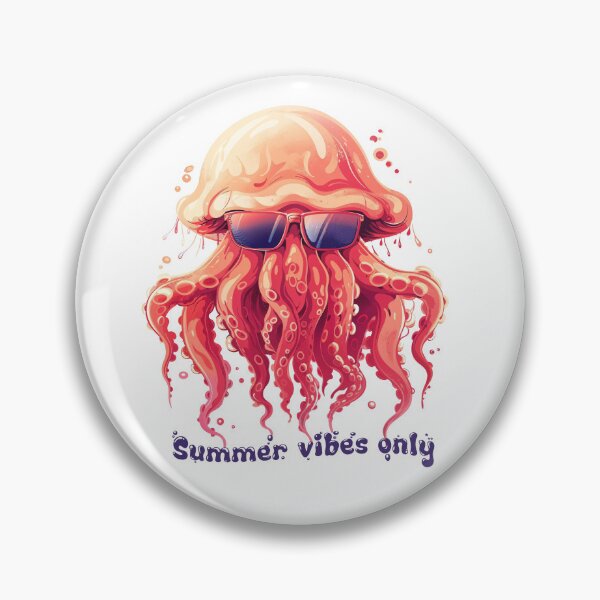 Item preview, Summer vibes only.  Sea ​​jellyfish in glasses designed and sold by Anastasiia Yurevych.