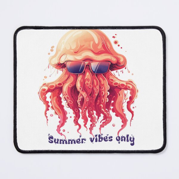 Item preview, Summer vibes only.  Sea ​​jellyfish in glasses designed and sold by Anastasiia Yurevych.