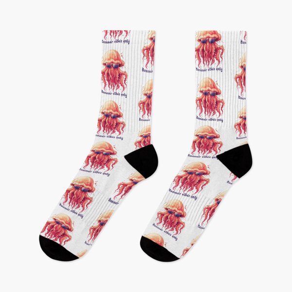 Item preview, Summer vibes only.  Sea ​​jellyfish in glasses designed and sold by Anastasiia Yurevych.