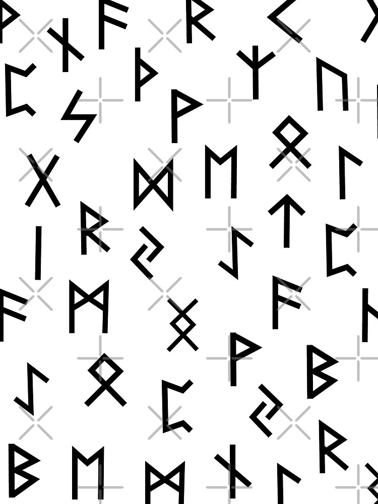 elder futhark runes stylized