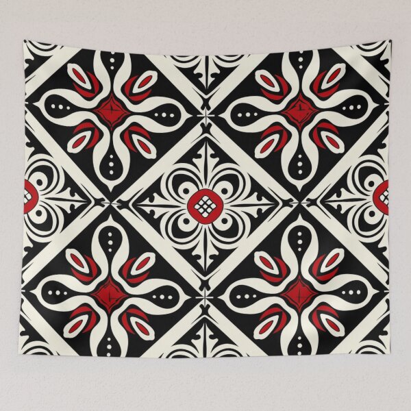 Item preview, Kowhaiwhai Miki (Tricolor) Pattern designed and sold by GrinGalore.