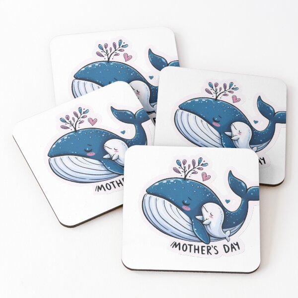 Artikelvorschau, Whale Mam Muttertagsaufkleber entworfen und verkauft von Expressions-Sel.