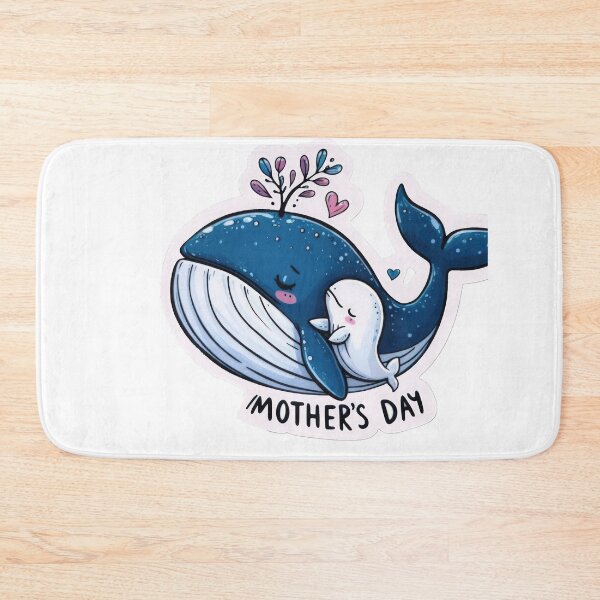 Artikelvorschau, Whale Mam Muttertagsaufkleber entworfen und verkauft von Expressions-Sel.