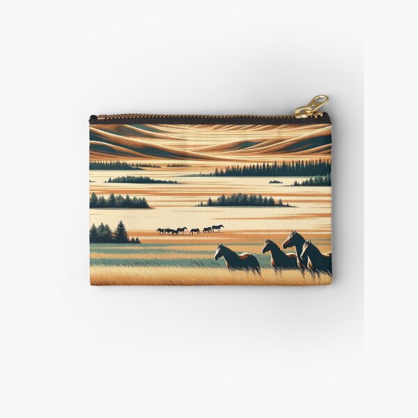 Item preview, Vintage Travel Poster - Minimalist Retro Mongolian Steppe Mongolia - Bold Color designed and sold by pod24.