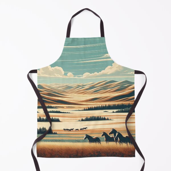 Item preview, Vintage Travel Poster - Minimalist Retro Mongolian Steppe Mongolia - Bold Color designed and sold by pod24.