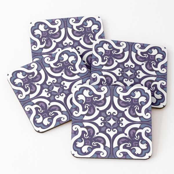 Item preview, Kowhaiwhai Mikin (Blue Light Violet And Purple) Pattern designed and sold by GrinGalore.
