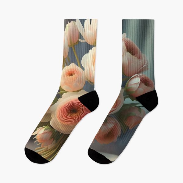 Item preview, Bouquet of Morning Joy Peach Fuzz Blossoms at Dawn Delicate Blooms of New Day Wall Art Print room decor designed and sold by naivnoia.