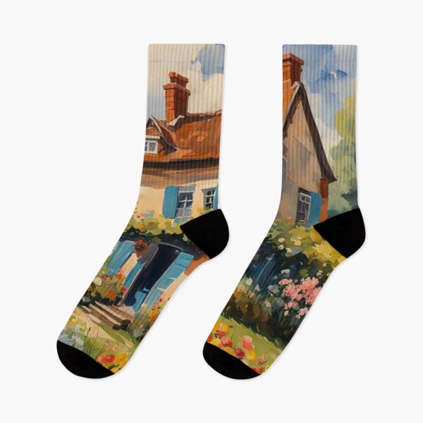 Item preview, Painting of A Beautiful Country House With Colorful Flowers Garden and Trees - Museum Epic Impressionist Painting designed and sold by MyArt23.