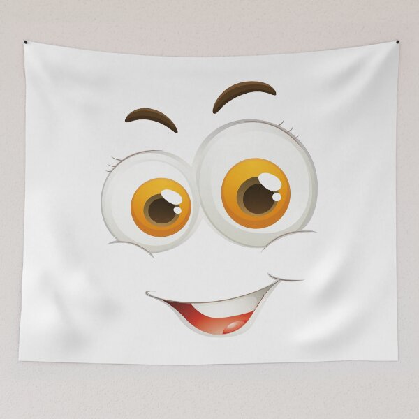 Item preview, happy facial expression on white designed and sold by wafa80.