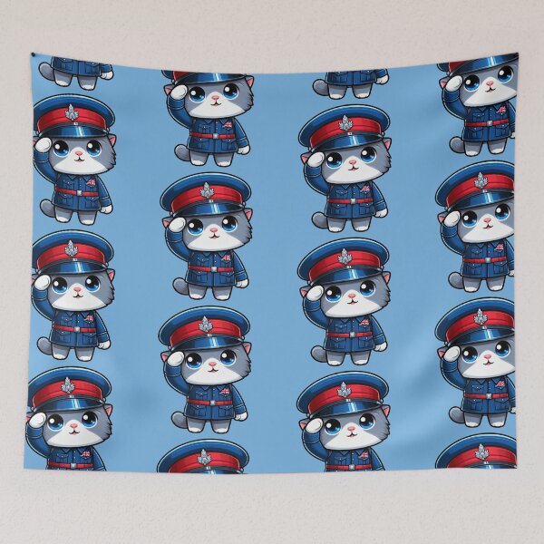 Item preview, Cute British Soldier Cat , Kawaii Soldier Cat, Cat Clipart designed and sold by SnuggleSafari.