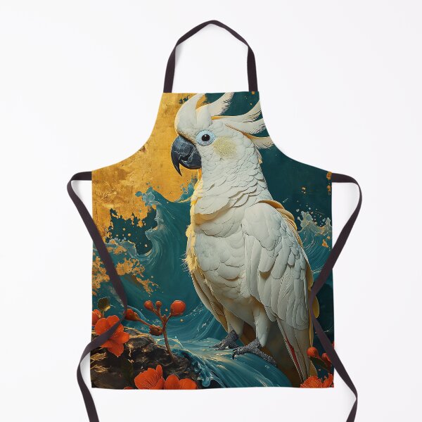 Item preview, Cockatoo Standing In turquoise water with a red sun designed and sold by Rockwpapart.