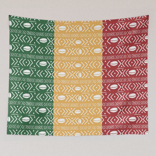 Item preview, Rasta pack bogolan fabric designed and sold by Wolagno.