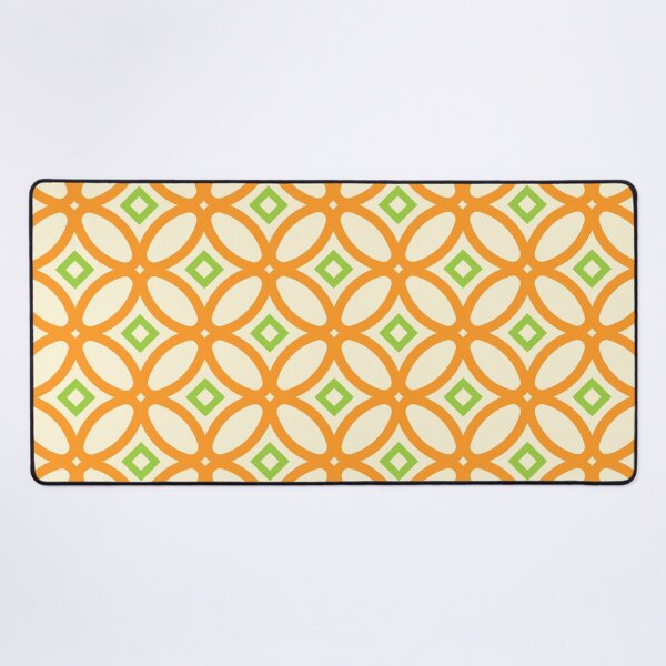 Item preview,  Batik Kawung Pattern - Orange and Green designed and sold by PeachyLitchi.