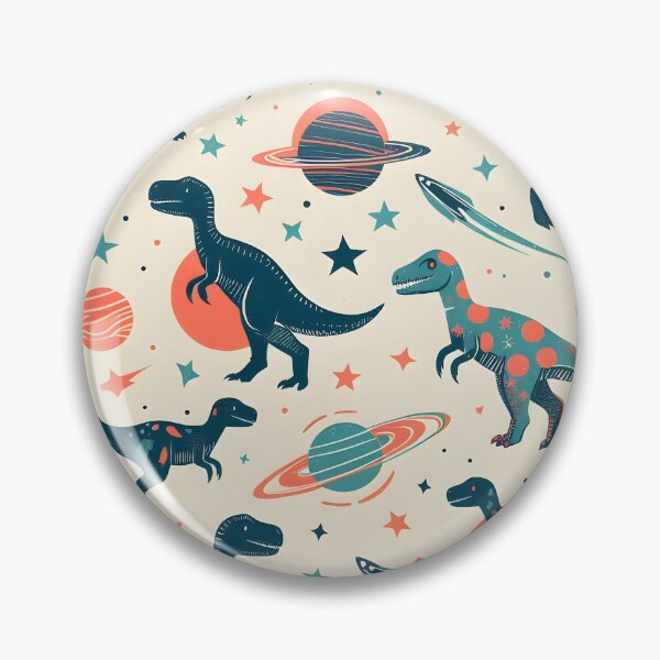 Item preview, Pattern of dinosaurs in space designed and sold by Inkstorm-London.