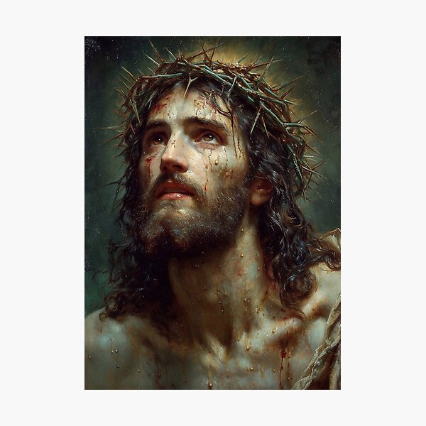 Item preview, Beautiful image of Jesus suffering designed and sold by gaviani.