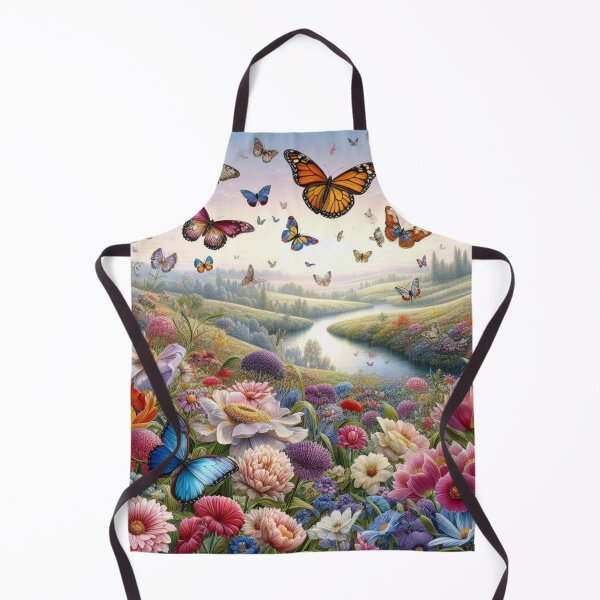 Item preview, Colorful, blooming landscape with butterflies designed and sold by Artis-t-fun.