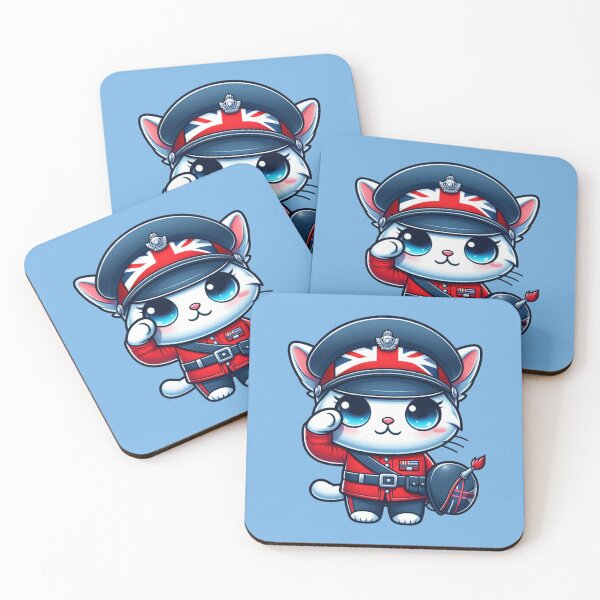Item preview,  Cute British Soldier Cat , Kawaii Soldier Cat, Cat Clipart designed and sold by SnuggleSafari.