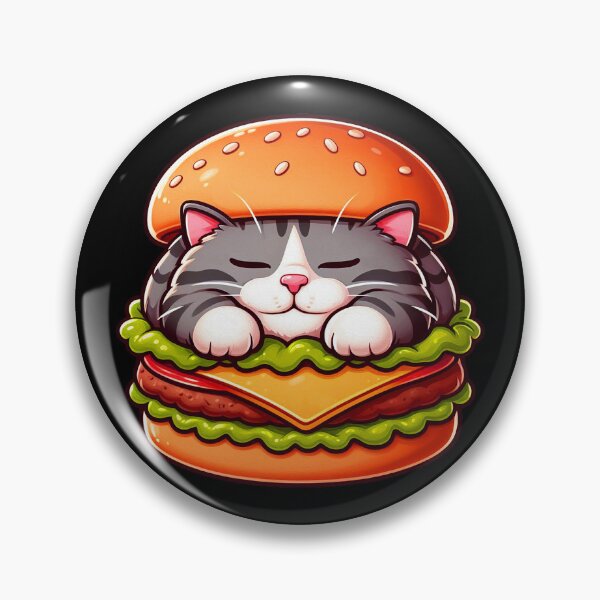 Artikelvorschau, Tabby Cat schläft in einem Hamburger entworfen und verkauft von plushism.