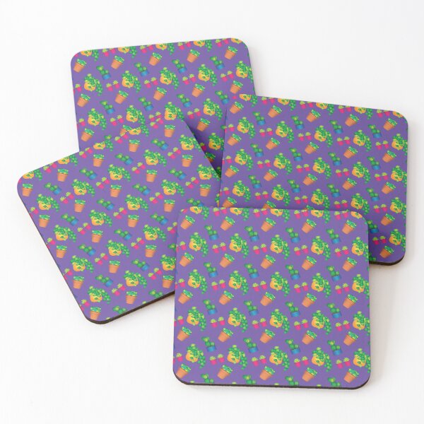 Item preview, House plants pattern purple designed and sold by Linsey-Grace.