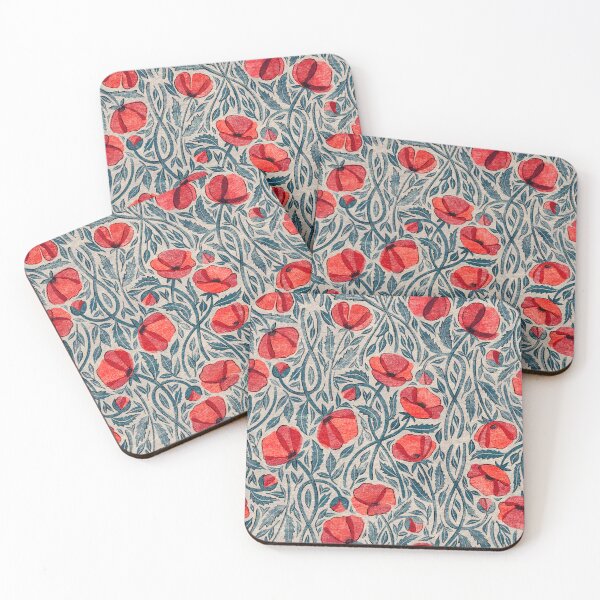 Item preview, Of Sleep and Dreams Red Poppy Print Pattern designed and sold by micklyn.