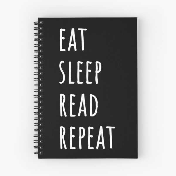 Item preview, Eat Sleep Read Repeat - simple white text designed and sold by EmeraldeaArt.