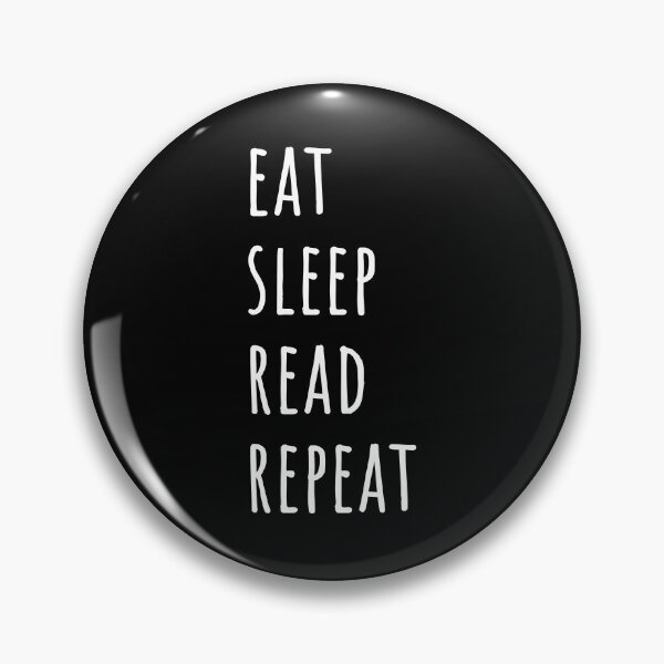 Item preview, Eat Sleep Read Repeat - simple white text designed and sold by EmeraldeaArt.