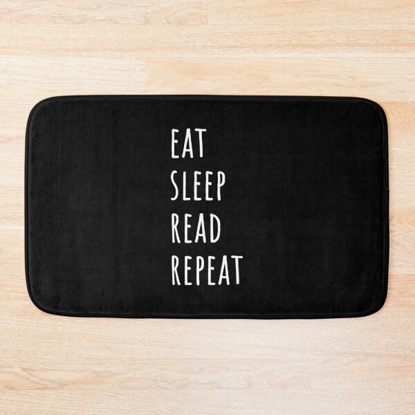Item preview, Eat Sleep Read Repeat - simple white text designed and sold by EmeraldeaArt.