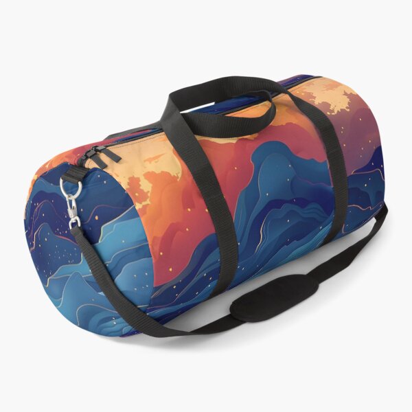 Item preview, Big waves and clouds - blue and orange designed and sold by Wildflow Creations.