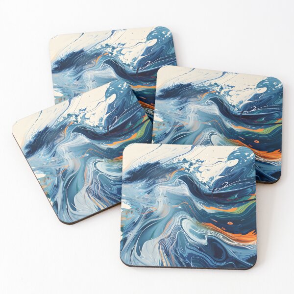 Item preview, Fluid art - flowing abstract waves designed and sold by Wildflow Creations.