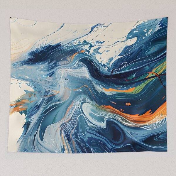 Item preview, Fluid art - flowing abstract waves designed and sold by Wildflow Creations.
