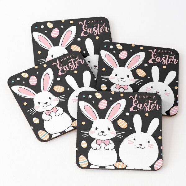 Item preview, Copy of Easy drawing of cute white rabbits and Easter eggs to celebrate Easter. designed and sold by mug&more station.