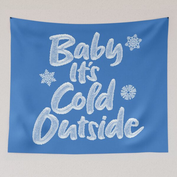 Item preview, Baby It's Cold Outside - Icy Blue Winter, Frozen Christmas Lettering designed and sold by 26-Characters.