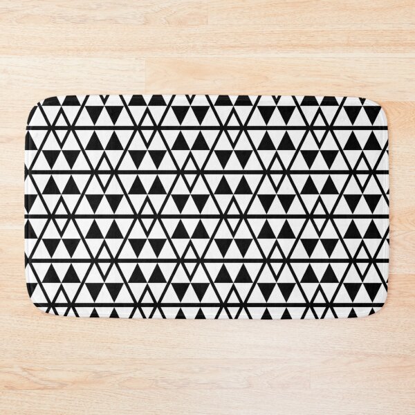 Item preview, Black White Triangle Hexagon Modern Clean Monochrome Op Art Pattern designed and sold by PenguinForests.