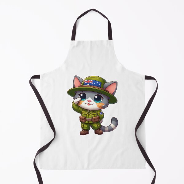 Item preview, Cute Australian Soldier Cat , Kawaii Soldier Cat, Cat Clipart designed and sold by SnuggleSafari.