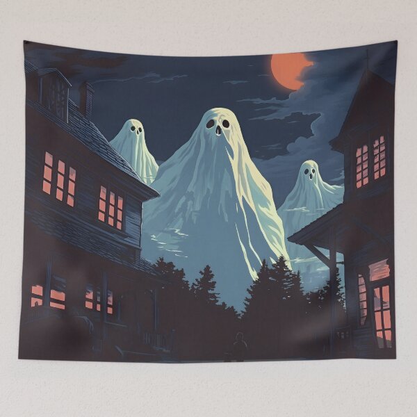 Item preview, Ghosts mountains retro vintage horror designed and sold by Anbe_design.