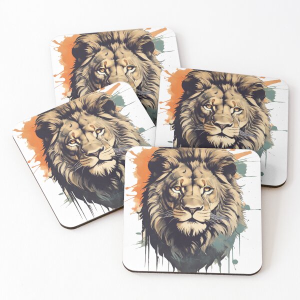 Item preview, Lion vivid colors and dynamic brushwork designed and sold by StellarValor.