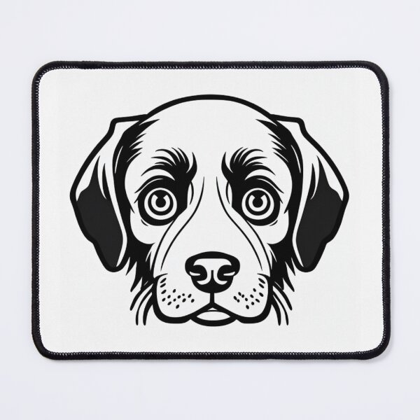Item preview, Simple Puppy Drawing Minimalist Dog Portrait Silhouette Illustration designed and sold by Michael Voyler.